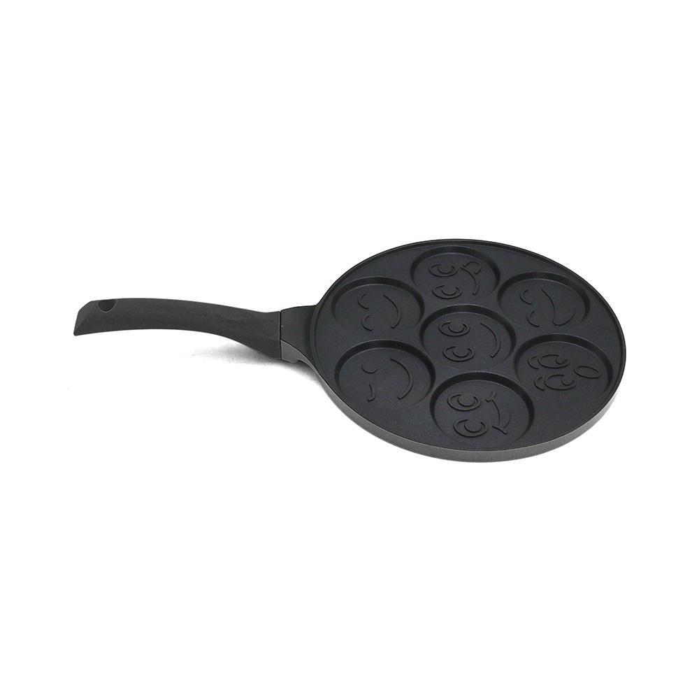 7-Hole Frying Pan With Smiley Face