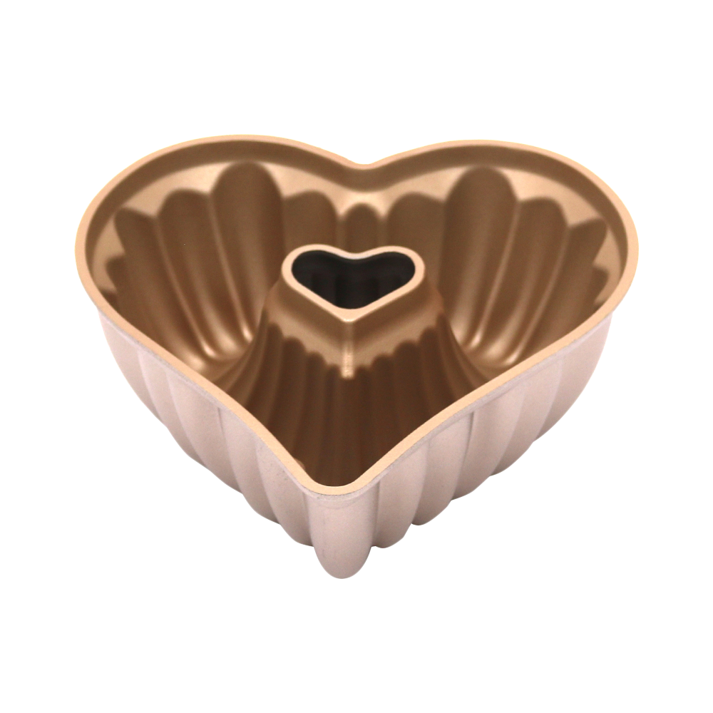 Heart-shaped die-cast cake mould