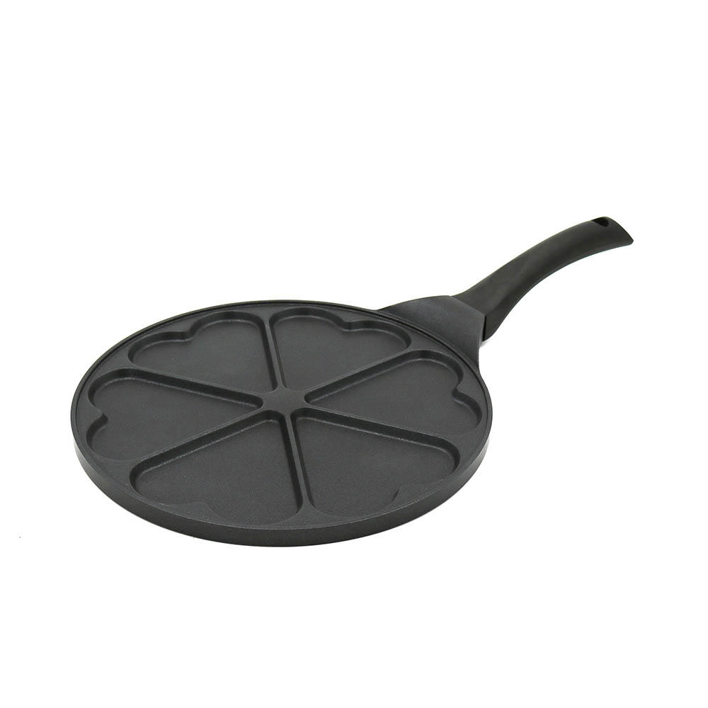 6-Hole Frying Pan With Heart Shape