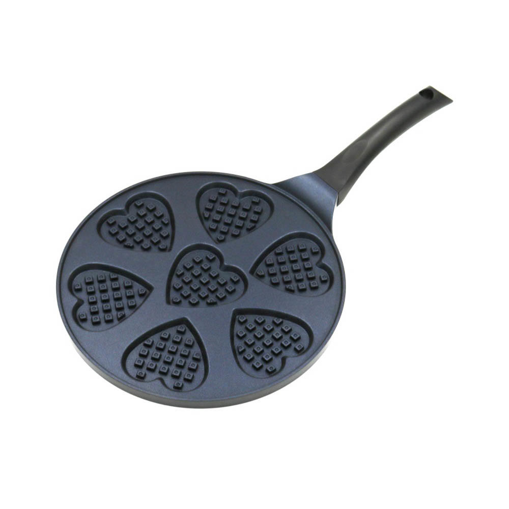 7-Hole Waffle Pan With Heart Shape