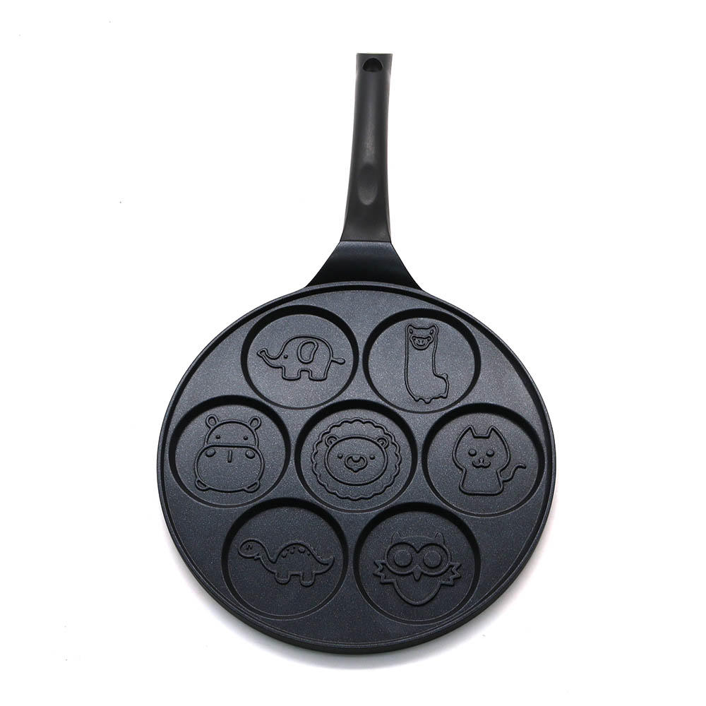 7-Hole Frying Pan With Animal Pattern