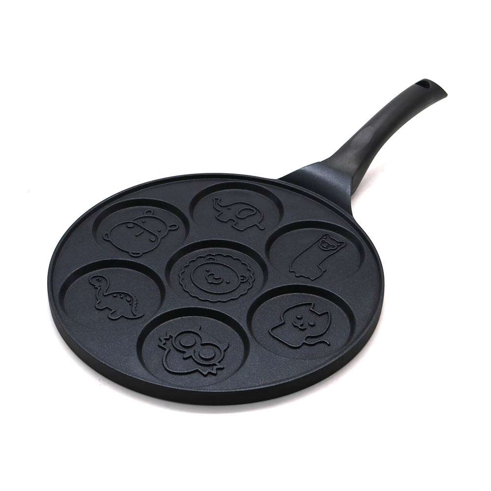 7-Hole Frying Pan With Animal Pattern