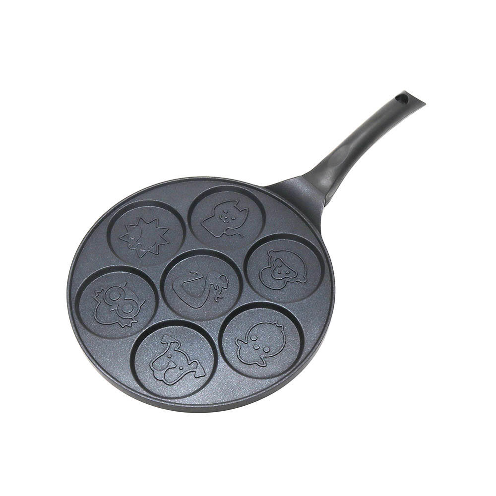 7-Hole Frying Pan With Animal Pattern
