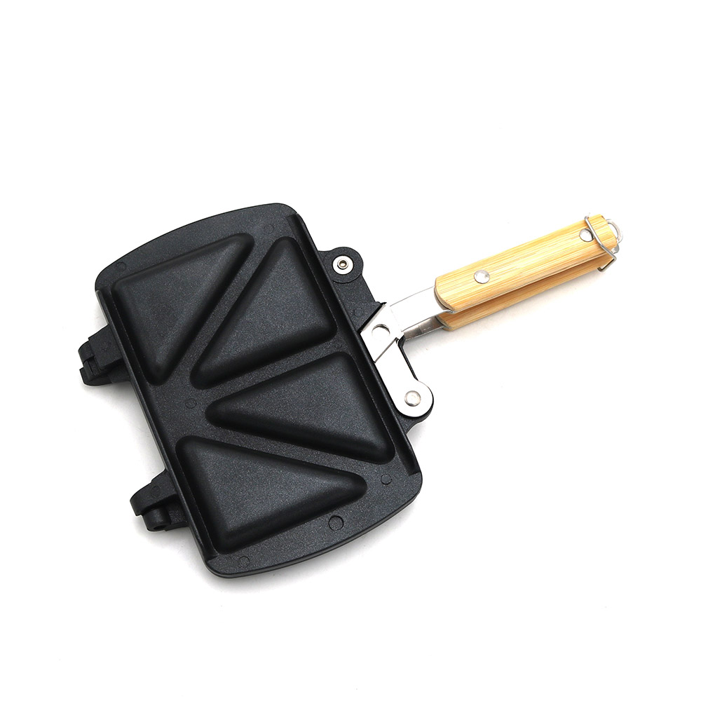 Japanese Outdoor Folding Handle Sandwich Grill Pan